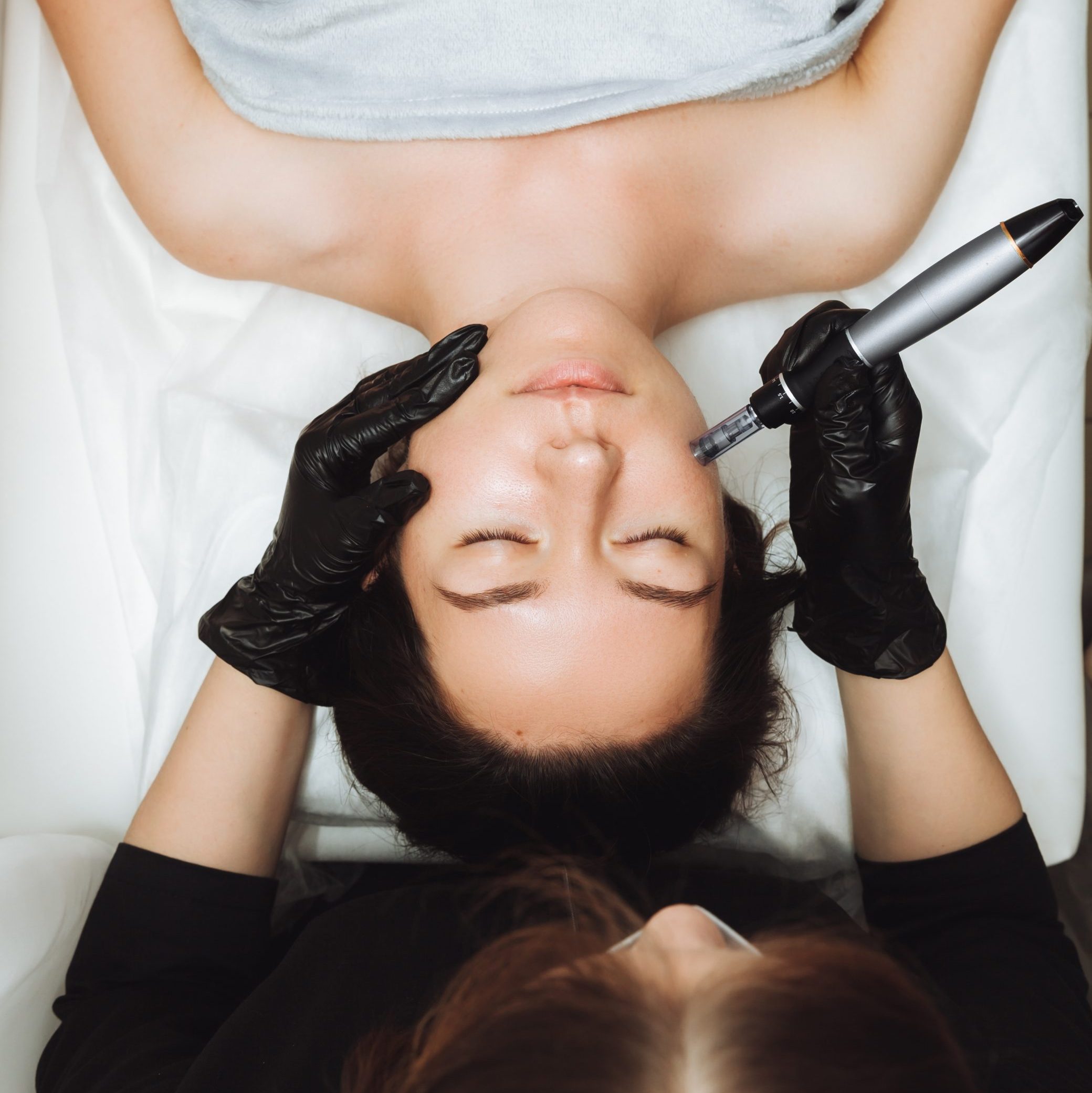 Cosmetic,Mesotherapy,For,Facial,Rejuvenation.,Cosmetic,Procedure,Of,Microneedling.,The